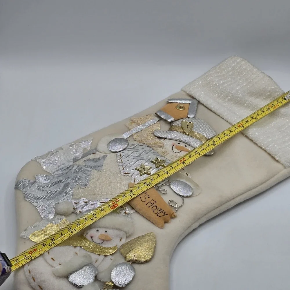 Vtg Snowman Christmas‎ Stocking 17